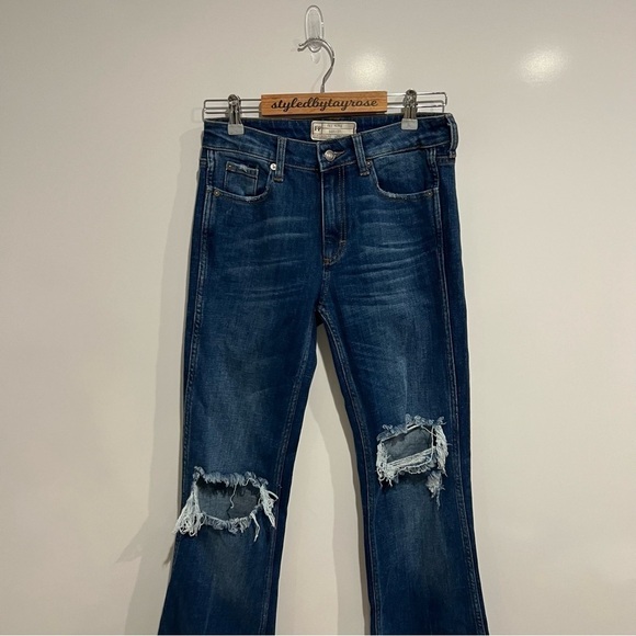 Free People Destroyed Flare Jeans - Picture 4 of 10